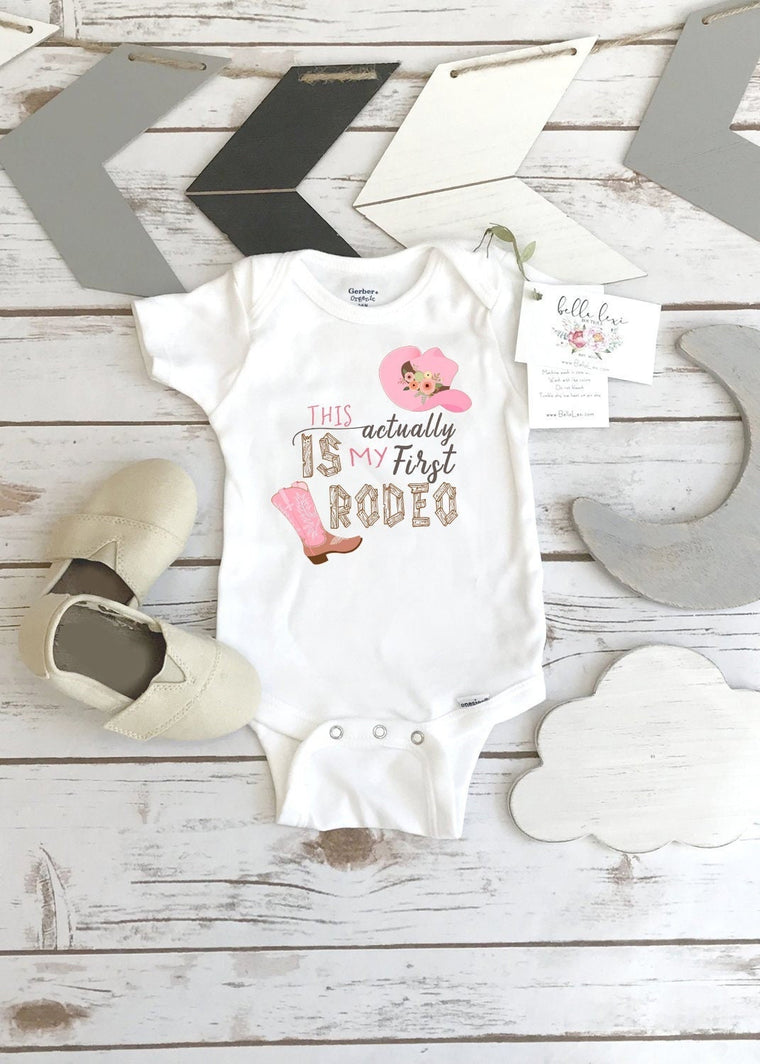 Cowgirl Onesie®, First Rodeo, Country Baby, 1st Birthday, Rodeo shirt, Baby Shower Gift, Cowgirl Party, Country Baby Gift, Rodeo, Cowboy
