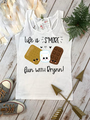 S'More Party, S'More Fun being ONE, Birthday Shirt, Camping Party, Camping Birthday, Happy Camper, Smores Theme, 2nd Birthday, Smores Theme