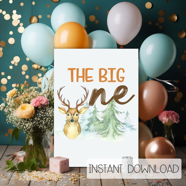 Hunting Birthday, Wild One Birthday, The Big One, Western Party, Deer Hunting Party, Wild One, Our Little Deer, Camping Party, DIGITAL DOWNLOAD